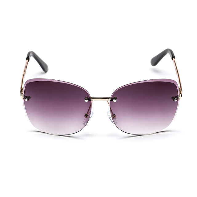 SW-2002CU Fashion Metal Sunglasses Gradient Lens Women Sunglasses Frameless Sunglasses