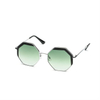 XS-XS9032 Retro Fashion Women Sunglasses Irregular Metal Frame Clear Lens Goggle Tinted Glasses