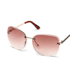SW-2002CU Fashion Metal Sunglasses Gradient Lens Women Sunglasses Frameless Sunglasses