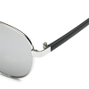 XS-XF5937 New Trend Double Bridge Metal Polarized Sunglasses For Men Silver Mirrow Lens 