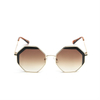 XS-XS9032 Retro Fashion Women Sunglasses Irregular Metal Frame Clear Lens Goggle Tinted Glasses