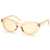 XS-T9145 Cute Sexy Retro Cat Eye Sunglasses PC Clear Crystal Light Brown Lens Transparent Sunglasses