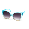 XS-W5734 Summer Outdoor Fashion Sun Glasses Ocean Frame Green To Crystal Brown