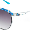 XS-XS9015 Half Fram with Blue Black Flower Pattern And Crystal Blue Tips Fashion Sunglasses