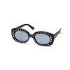 XS-XF5359 Small Rectangular Frame Sunglasses Rhinestone Women Sunglasses Retro Diamond Shade Eyeglasses