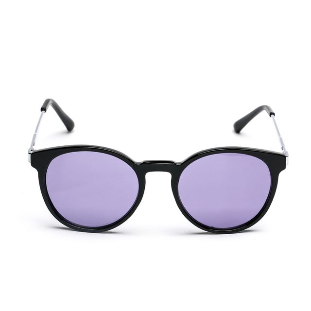 XS-L5502 Unisex Round Polarized Sunglasses Crystal Frame with Metal Temple Supplier