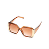 XS-HF5325 Crystal Frame One Piece Metal Connect With Thick Temple Women Sunglasses