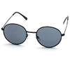 XS-XF5582 Men Black Round Vintage Gothic Steam Punk Steampunk Metal Sunglasses