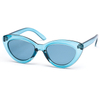 XS-T9145 Cute Sexy Retro Cat Eye Sunglasses PC Clear Crystal Light Brown Lens Transparent Sunglasses
