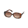 XS-XF5359 Small Rectangular Frame Sunglasses Rhinestone Women Sunglasses Retro Diamond Shade Eyeglasses