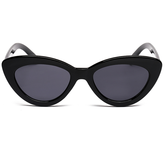 XS-T9145 Cute Sexy Retro Cat Eye Sunglasses PC Clear Crystal Light Brown Lens Transparent Sunglasses