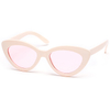 XS-T9145 Cute Sexy Retro Cat Eye Sunglasses PC Clear Crystal Light Brown Lens Transparent Sunglasses
