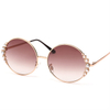 SF-2010CU Popular Sunglasses Ladies Circle Round Strap Pearl Sunglasses Wholesale
