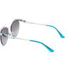 XS-XS9015 Half Fram with Blue Black Flower Pattern And Crystal Blue Tips Fashion Sunglasses