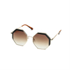 XS-XS9032 Retro Fashion Women Sunglasses Irregular Metal Frame Clear Lens Goggle Tinted Glasses
