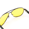 SP-2017 Custom Eyewear Eyeglass Frames Double Bridge Glasses Frame With Night Yellow Lense And Legs In Matte Black Color